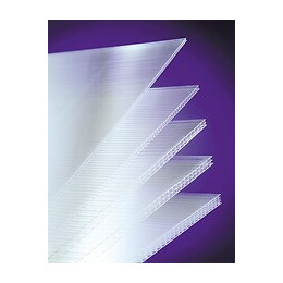 Polycarbonate alvéolaire 10mm clair 2 parois 2x0.98m