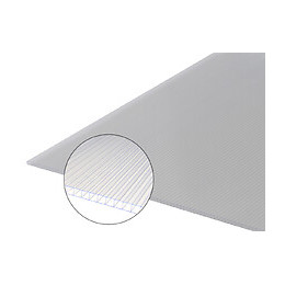 Polycarbonate alvéolaire 10mm clair 2 parois 2x0.98m
