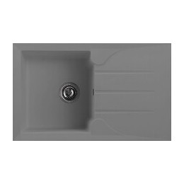 Evier à encastrer Aloa 1 cuve + égouttoir Gris béton