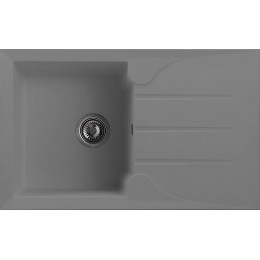 Evier à encastrer Aloa 1 cuve + égouttoir Gris béton