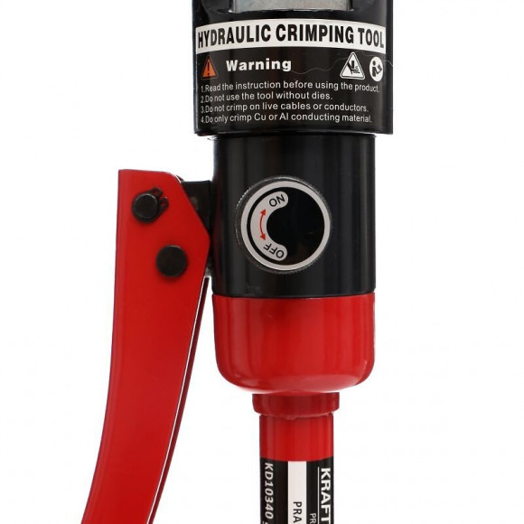 Dcraft - Presse Hydraulique - Longueur 470 Mm - Force D'écrasement 10 T/100 Kn - Sertisseuse Hydraulique Manuelle - Rouge