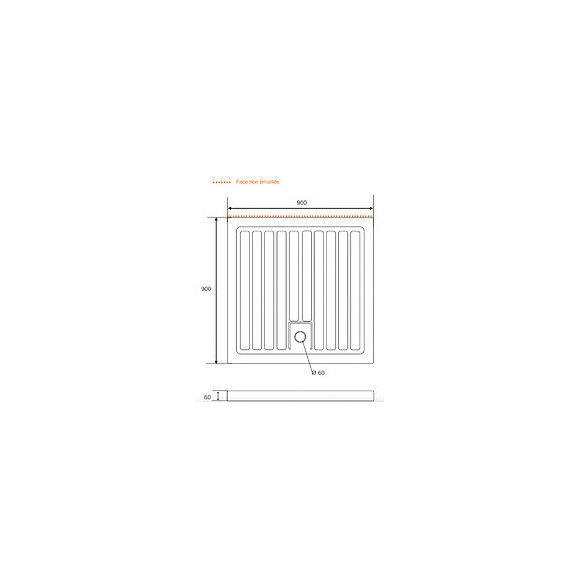 Receveur De Douche 90x90 À Poser Large Rainuré