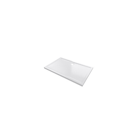 Receveur De Douche A Poser Extra-plat En Acrylique Blanc Rectangle - 140x90cm - Bac De Douche