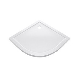 Receveur De Douche A Poser Extra Plat En Acrylique Blanc 1-4 De Cercle - 90x90cm
