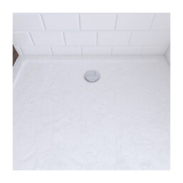Receveur Haut A Poser 100x80x11 Cm - Acrylique Renforce Blanc Effet Pierre - Anti-derapant