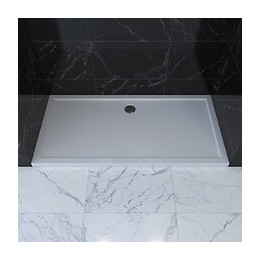 Receveur De Douche A Poser Extra-plat En Acrylique Blanc Rectangle - 160x80cm - Bac De Douche