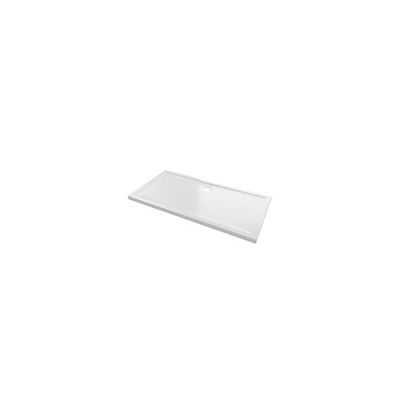 Receveur De Douche A Poser Extra-plat En Acrylique Blanc Rectangle - 160x80cm - Bac De Douche