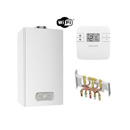 Chaudière Gaz Basnox Inoa Nox Chaffoteaux 25 Kw / Cheminée Complète (douilles + Dosseret) Avec Thermostat Connecté