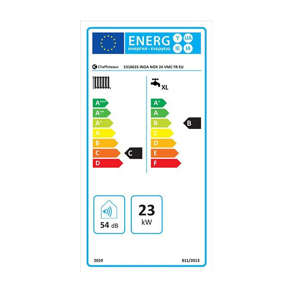 Chaudière Gaz Basnox Inoa Nox Chaffoteaux 24 Kw / Vmc Complète (douilles + Dosseret)