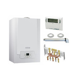 Chaudière Gaz Condensation Mpx Mi Slim De Dietrich 33 Kw  Complète (dosseret + Douilles + Ventouse) Avec Thermostat Filaire