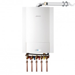 Chaudière Gaz Murale Condensation Egalis Ballon Condens E.l.m Leblanc 24kw Complète (ventouse + Douilles + Dosseret)