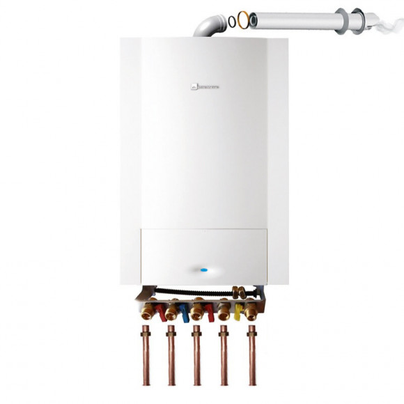 Chaudière Gaz Murale Condensation Egalis Ballon Condens E.l.m Leblanc 24kw Complète (ventouse + Douilles + Dosseret)
