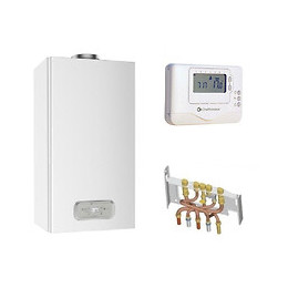 Chaudière Gaz Basnox Inoa Nox Chaffoteaux 24 Kw / Vmc Complète (douilles + Dosseret) Avec Thermostat Filaire