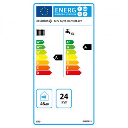 Chaudière Gaz Condensation Mpx Mi Slim De Dietrich 29 Kw  Complète (dosseret + Douilles + Ventouse) Avec Thermostat Filaire