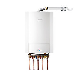 Chaudière Gaz Murale Condensation Egalis Ballon Condens E.l.m Leblanc 24kw Complète (ventouse + Douilles + Dosseret)