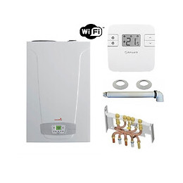 Chaudière Gaz Condensation Initia + Duo Chappée 25 Kw Complète (ventouse + Douilles + Dosseret) Avec Thermostat Connecté