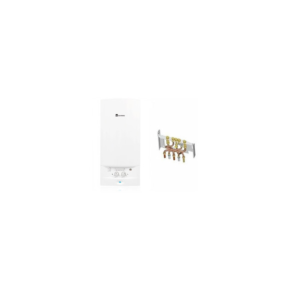 Chaudière Gaz Basnox Acleis Elm Leblanc 24 Kw / Cheminée Complète (douilles + Dosseret)