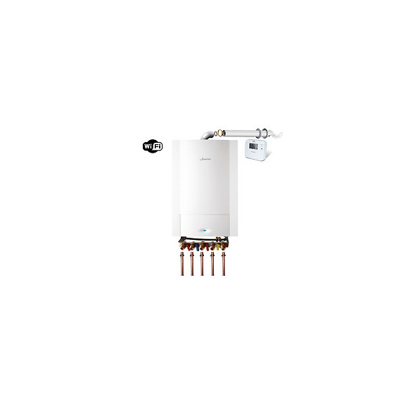 Chaudière Gaz Murale Condensation Egalis Ballon Condens E.l.m Leblanc 24kw Complète (ventouse + Douilles + Dosseret) Avec The