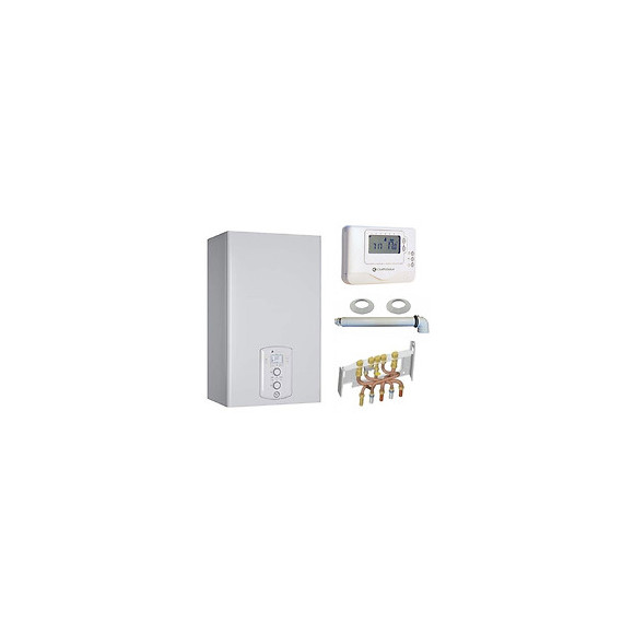 Chaudière Gaz Condensation Urbia Green Chaffoteaux 25 Kw Complète (ventouse + Douilles + Dosseret) Avec Thermostat Filaire