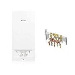 Chaudière Gaz Basnox Acleis Elm Leblanc 24 Kw / Vmc Complète (douilles + Dosseret)