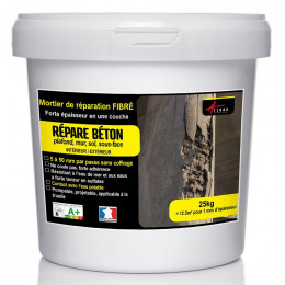 Mortier De Réparation Fibré Béton Armé Mur Balcon Terrasse Rebouchage Trous - Gris - 25 Kg - Arcane Industries