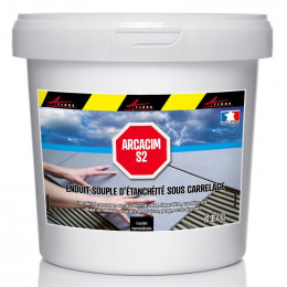 Enduit D'étanchéité Sous Carrelage Imperméabilisation Béton Dalle Chape Terrasse Bassin Piscine Fissure Souple Arcacim S2 