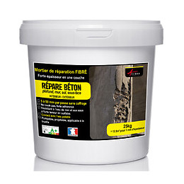 Mortier De Réparation Fibré Béton Armé Mur Balcon Terrasse Rebouchage Trous - Gris - 25 Kg - Arcane Industries