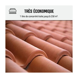 Fongicide Ultra Concentré Pour Toiture Murs Façade Terrasse Antimousse Élimine Aussi Algues Et Lichens - Anti-dépôt Vert -