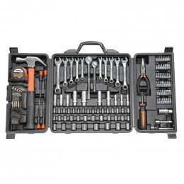 Dcraft - Malette À Outils - 140 Pièces - Jeu D'outils D'atelier - Crv - Clés - Bits - Douilles - Noir