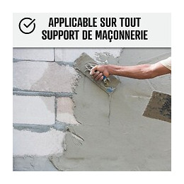 Enduit Hydrofuge D'étanchéité Mur Humide Cave Garage Sous-sol Enterré Base Mortier Ciment Intérieur  Arcacim Cave - Gris -