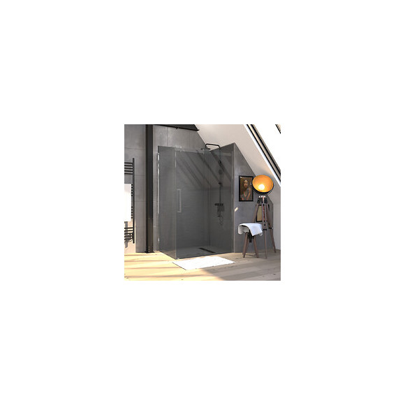 Porte De Douche Fixe - Railroad Chromed Side 90