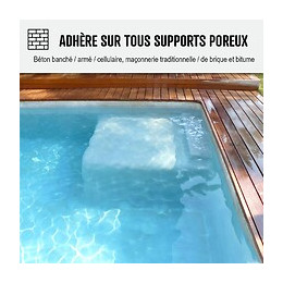 Enduit Piscine D'étanchéité Hydrofuge Bassin Béton Cuvelage Mortier Imperméable Arcacim Piscine - Blanc - Offre Spéciale 