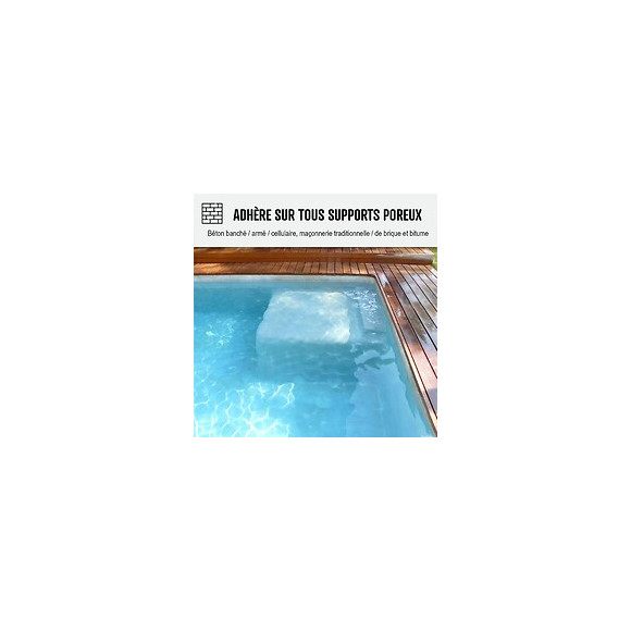 Enduit Piscine D'étanchéité Hydrofuge Bassin Béton Cuvelage Mortier Imperméable Arcacim Piscine - Blanc - Offre Spéciale 