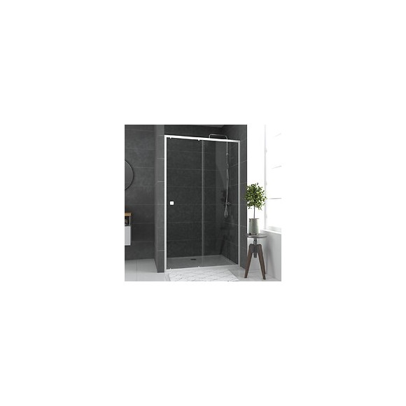 Paroi Porte De Douche Coulissante Blanc 120x185cm - Extensible - Whity Slide 120