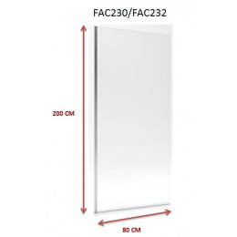 Paroi De Douche À L'italienne - 80x200cm Verre Transparent 8mm - Freedom 2 Transparent 80