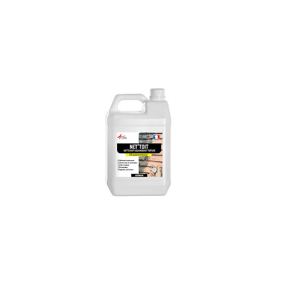 Nettoyant Flash Pour Toiture Tuile, Béton, Ardoise, Terre Cuite Action Ultra Rapide - Transparent - 5 L - Arcane Industries