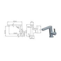 Nomad Mitigeur Lavabo Bas Chromé