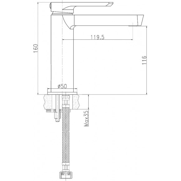 Addict Mitigeur Lavabo Bas Chromé