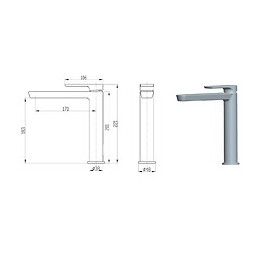 Addict Mitigeur Lavabo Median Chromé