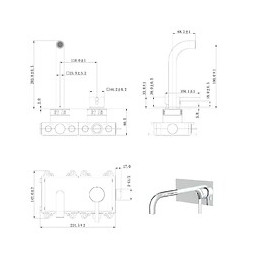 Encarond Mitigeur Lavabo Chromé Encastré