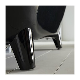 Baignoire Îlot Rétro Charly Noire Et Blanche Avec Pieds Moderne Conique Noir