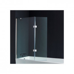 Pare-baignoire 2 Volets 120*140 Cm Verre 10 Mm