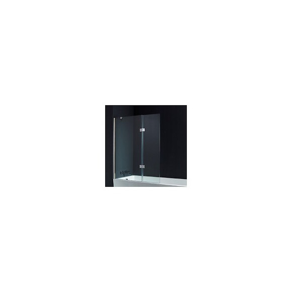 Pare-baignoire 2 Volets 120*140 Cm Verre 10 Mm