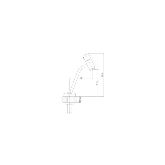 Curve Robinet Lave Mains Chromé Eau Froide