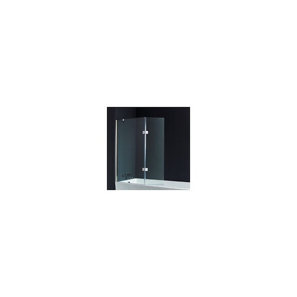 Pare-baignoire 2 Volets 120*140 Cm Verre 10 Mm