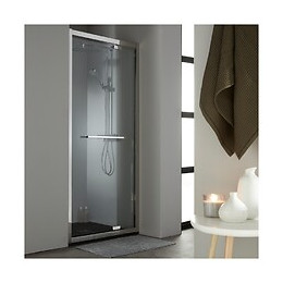 Porte De Douche Pivotante 90 Cm En Inox Chromé