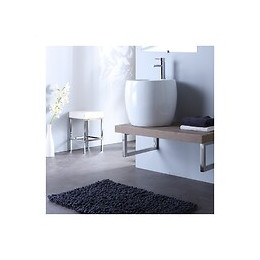 Meuble De Salle Bain À Suspendre Équipé D'un Lavabo Haut Design Blanc