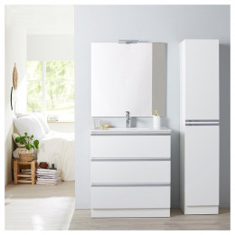Meuble Colonne De Salle De Bain À Poser Dynamic Blanc 180 Cm