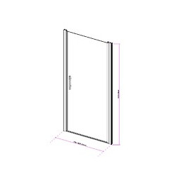 Porte De Douche Pivotante 80 Cm