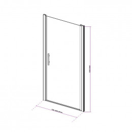 Porte De Douche Pivotante 80 Cm